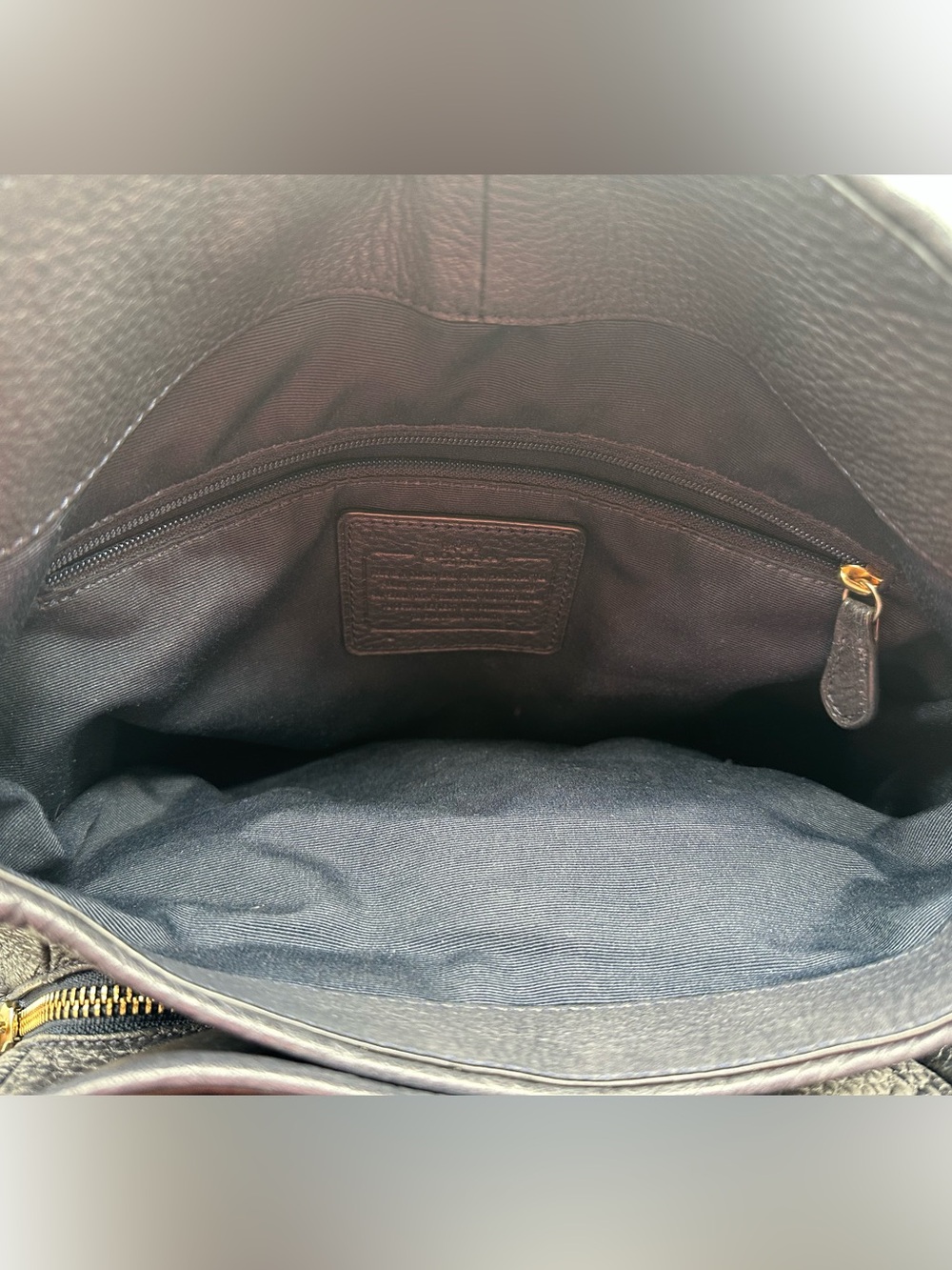 Coach Madison Phoebe Pebbled Leather Shoulder Bag - Navy - Picture 7 of 10